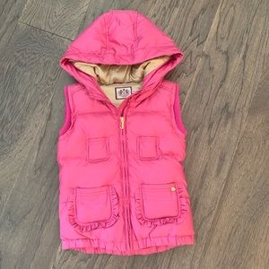 Girls Juicy Couture fuchsia pink puffer vest